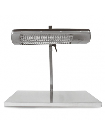 Lampada a infrarossi in acciaio inox per zucchero - 3 potenze selezionabili 500-1000-1500W - cm 61x41x50h