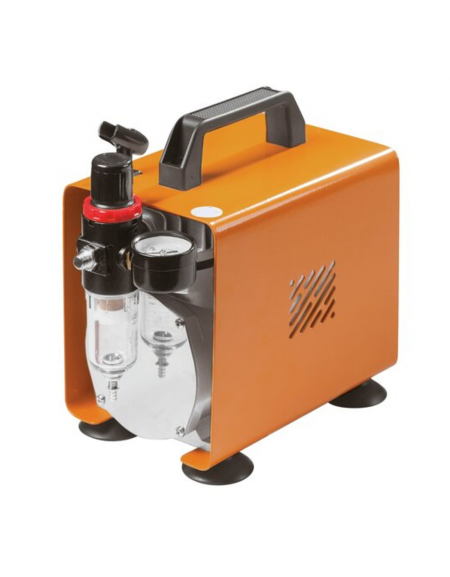 Compressore elettrico per penna aerografa - capacità bar 4 - potenza Watt 200 - cm 16x30x23h