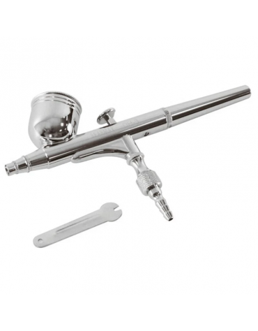 Penna aerografa doppia azione in acciaio inox - diametro foro mm 0,3 - capacità 7 cc