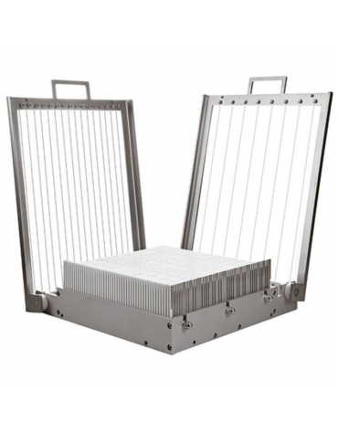 Chitarra doppia in alluminio e polistirene con telai in acciaio inox - portata Kg 19,6  - cm 50x48x15h