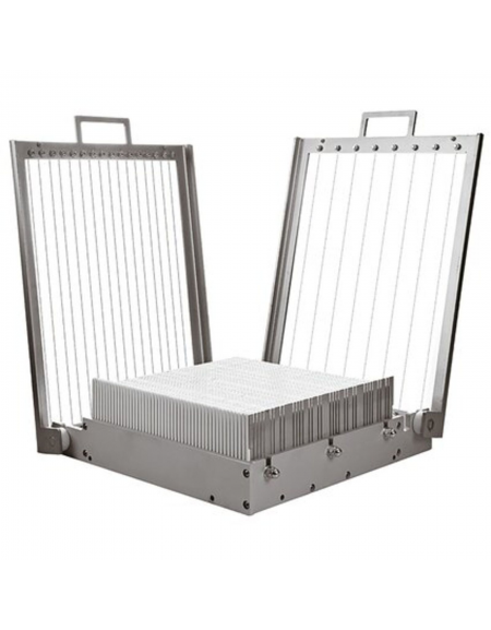 Chitarra doppia in alluminio e polistirene con telai in acciaio inox - portata Kg 19,6  - cm 50x48x15h