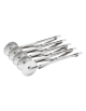 Rullo tagliapasta estensibile in acciaio inox - 5 rotelle a lama ondulata - diametro cm 5,5 - lunghezza cm 24