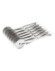 Rullo tagliapasta estensibile in acciaio inox - 7 rotelle a lama liscia - diametro cm 5,5 - lunghezza cm 24