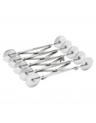 Rullo tagliapasta estensibile in acciaio inox - 5 lame lisce e 5 ondulate - diametro cm 5,5 - lunghezza cm 28