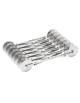 Rullo tagliapasta estensibile in acciaio inox - 7 lame lisce e 7 ondulate - diametro cm 5,5 - lunghezza cm 28