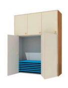 MOBILE DEPOSITO LETTINI CON ANTE A LIBRO - cm 182x71x240h - CONFORME AI CAM