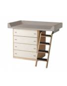 MOBILE FASCIATOIO CON SCALETTA ESTRAIBILE DESTRA - 4 CASSETTI -cm 120x75x85h - CONFORME AI CAM