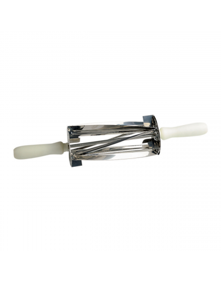 Rullo tagliapasta per croissants in acciaio inox con manico in polipropilene  - dimensione rullo cm 9,7x21