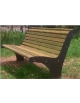 Panchina con schienale in legno di pregio - cm 181,6x67,5x81,4h