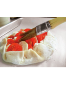 Pennello per alimenti con manico in polietilene e ghiera inox - larghezza cm 3