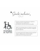 Altalena disabili in materiale plastica riciclata post-consumo con cestone in corda - Da inghisare interrare