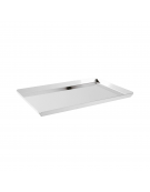 Vassoio espositore rettangolare in acciaio inox - cm 30x20x1,5h