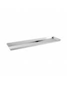 Vassoio espositore rettangolare in acciaio inox - cm 40x10x1,5h