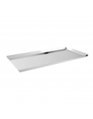 Vassoio espositore rettangolare in acciaio inox - cm 40x20x1,5h