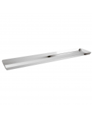 Vassoio espositore rettangolare in acciaio inox - cm 50x10x1,5h