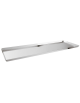 Vassoio espositore rettangolare in acciaio inox - cm 60x20x1,5h