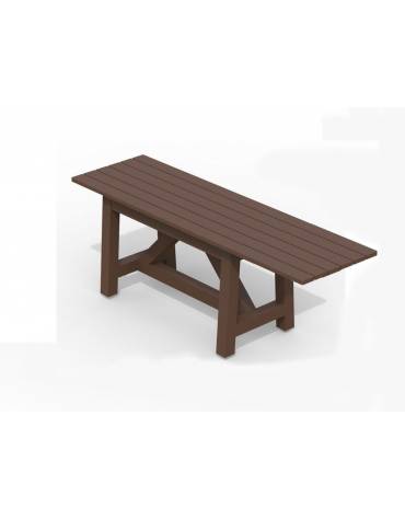 Tavolo a sbalzo per consentire l'utilizzo a portatori diversamente abili-Ecologico in materiale plastico riciclato - cm 170x61x7