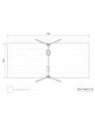 Altalena doppia 2 posti in materiale ecologico di plastica riciclata con sedile piano ed a gabbia - Da inghisare interrare