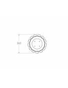 Cestino portarifiuti per esterno con esterno in materiale plastico ecologico riciclato con palo in acciaio da interrare