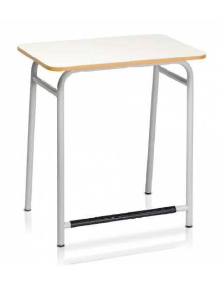 Banco monoposto con poggiapiedi - senza sottopiano - STRUTTURA Ø mm.28 - CM 70X50X76H - GRANDEZZA 6 - Colore piano Magnolia