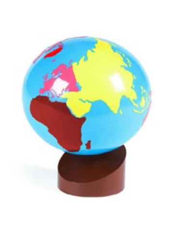 GLOBO DEI CONTINENTI COLORATO - MONTESSORI
