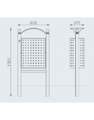 Cestino Lt 60 portarifiuti da esterno recrinabile in acciaio zincato e verniciato con spegnisigarette - da inghisare