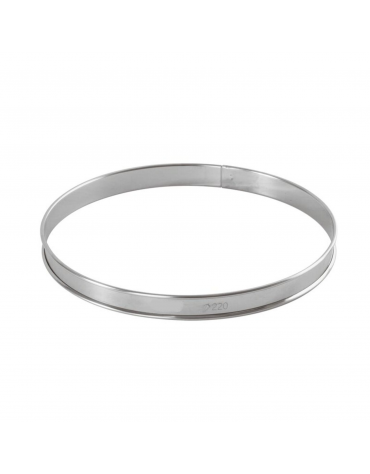 Anello per torte in acciaio inox - diametro Ø cm 22 - altezza cm 2
