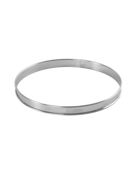 Anello per torte in acciaio inox - diametro Ø cm 22 - altezza cm 2