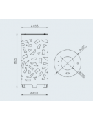 Cestone portarifiuti dal design originale in acciaio zincato e verniciato - Capacità Lt 80 - con spegnisigarette - cm Ø40,5x80,5