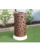 Cestone portarifiuti dal design originale in acciaio zincato e verniciato - base in cemento - Capacità Lt 80 - cm Ø50x75,5h