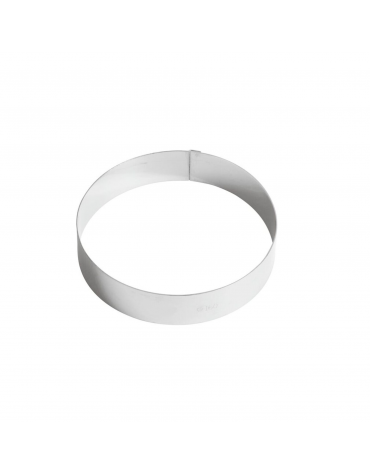 Anello per torte in acciaio inox - diametro Ø cm 16 - altezza cm 3,5