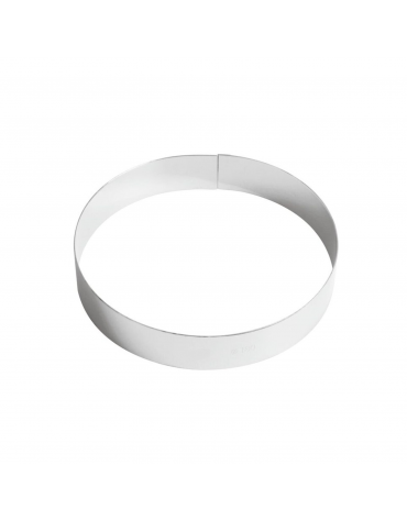 Anello per torte in acciaio inox - diametro Ø cm 18 - altezza cm 3,5
