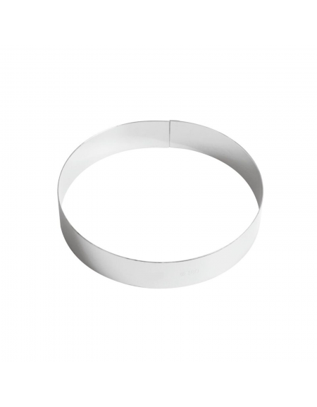 Anello per torte in acciaio inox - diametro Ø cm 18 - altezza cm 3,5