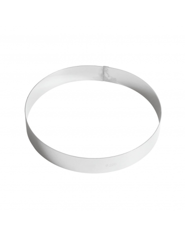 Anello per torte in acciaio inox - diametro Ø cm 22 - altezza cm 3,5