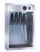 Armadietto sterilizzatore inox elettrico a raggi UV da 10 coltelli - cm 43x16x64h