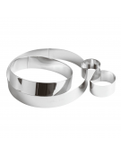 Anello per mousse in acciaio inox - diametro Ø cm 8 - altezza cm 4,5