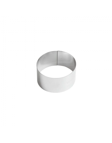 Anello per mousse in acciaio inox - diametro Ø cm 8 - altezza cm 4,5