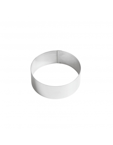 Anello per mousse in acciaio inox - diametro Ø cm 12 - altezza cm 4,5