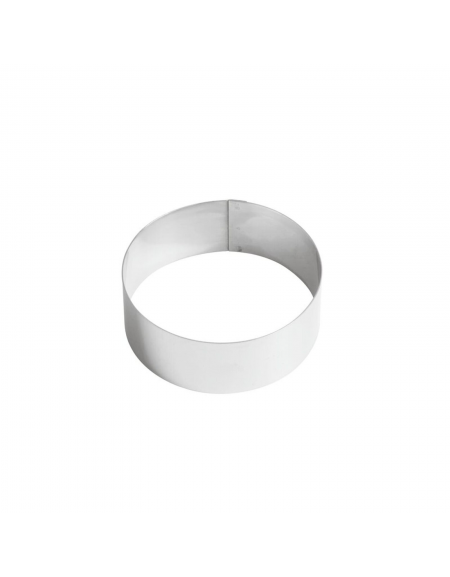 Anello per mousse in acciaio inox - diametro Ø cm 12 - altezza cm 4,5