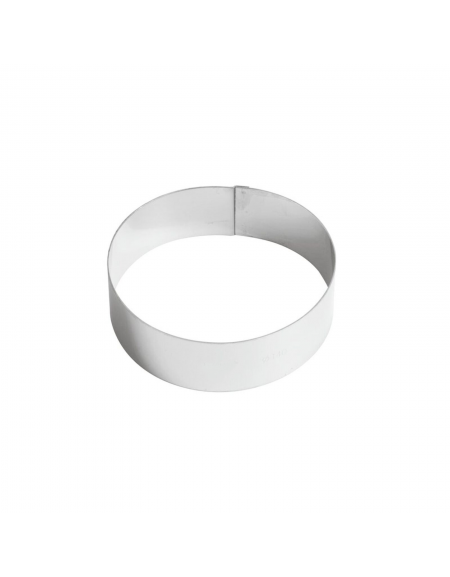 Anello per mousse in acciaio inox - diametro Ø cm 14 - altezza cm 4,5