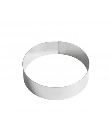 Anello per mousse in acciaio inox - diametro Ø cm 16 - altezza cm 4,5