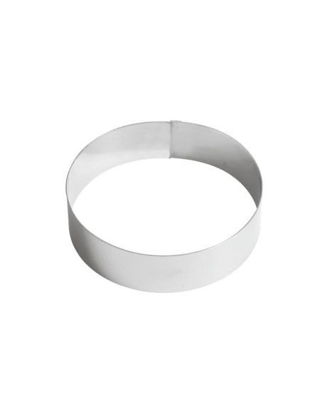 Anello per mousse in acciaio inox - diametro Ø cm 16 - altezza cm 4,5