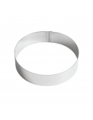 Anello per mousse in acciaio inox - diametro Ø cm 18 - altezza cm 4,5
