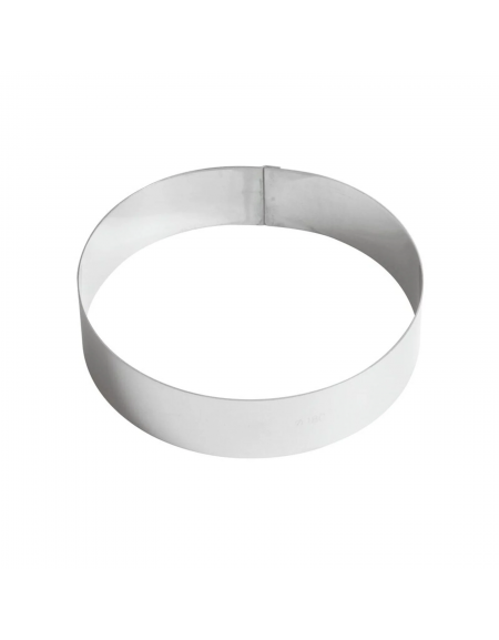Anello per mousse in acciaio inox - diametro Ø cm 18 - altezza cm 4,5