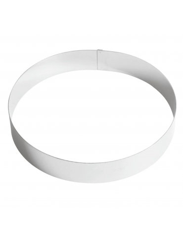 Anello per mousse in acciaio inox - diametro Ø cm 26 - altezza cm 4,5