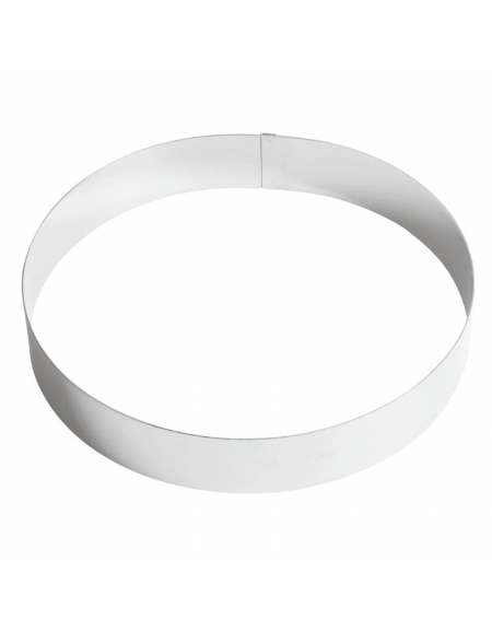 Anello per mousse in acciaio inox - diametro Ø cm 26 - altezza cm 4,5