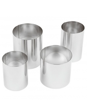 Anello per torta gelato in acciaio inox - diametro Ø cm 9 - altezza cm 11