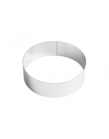 Anello per torta gelato in acciaio inox - diametro Ø cm 18 - altezza cm 6