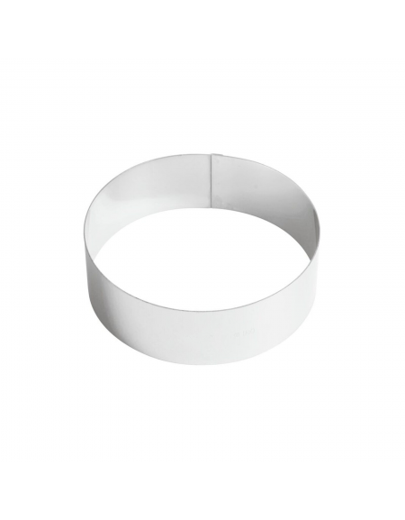 Anello per torta gelato in acciaio inox - diametro Ø cm 18 - altezza cm 6