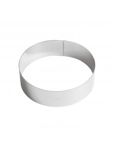 Anello per torta gelato in acciaio inox - diametro Ø cm 20 - altezza cm 6